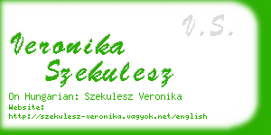 veronika szekulesz business card